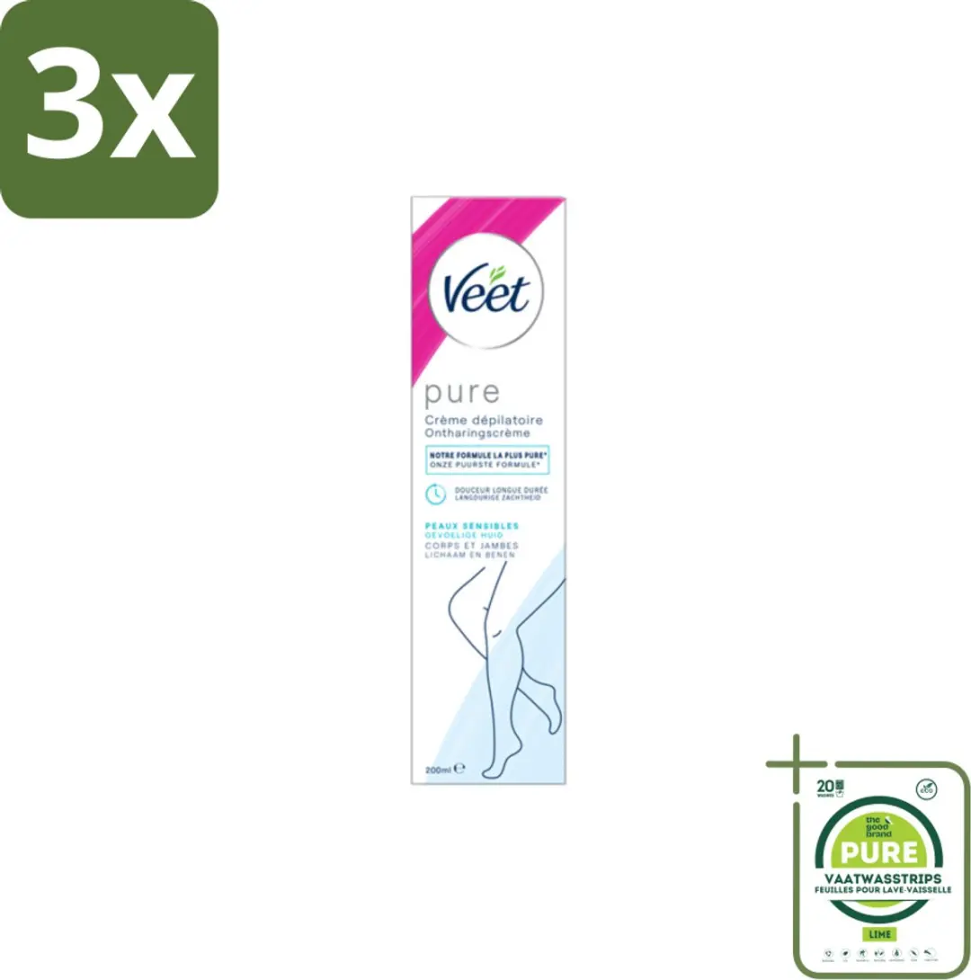 Veet Ontharingscrème Minima Gevoelige Huid 200ml - 3 Stuks