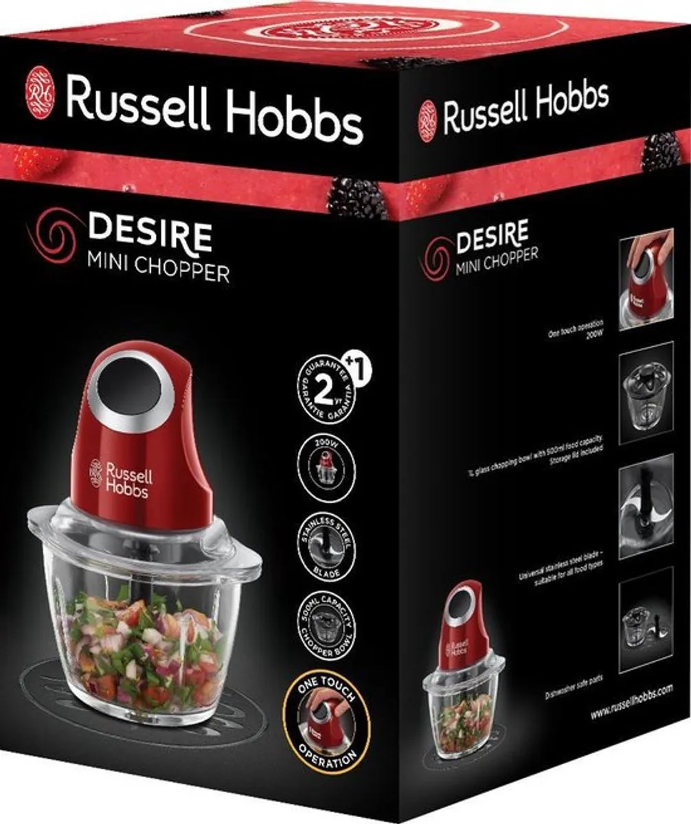 Russell Hobbs Desire Hakmolen 200W - Rood