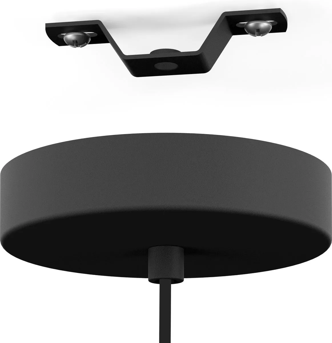 Eglo Priddy Hanglamp E27 - Ø30,5cm - Zwart/Wit