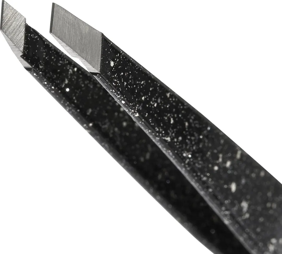 Tweezerman Studio Line Slant Pincet 40th Anniversary - Zwart Glitter