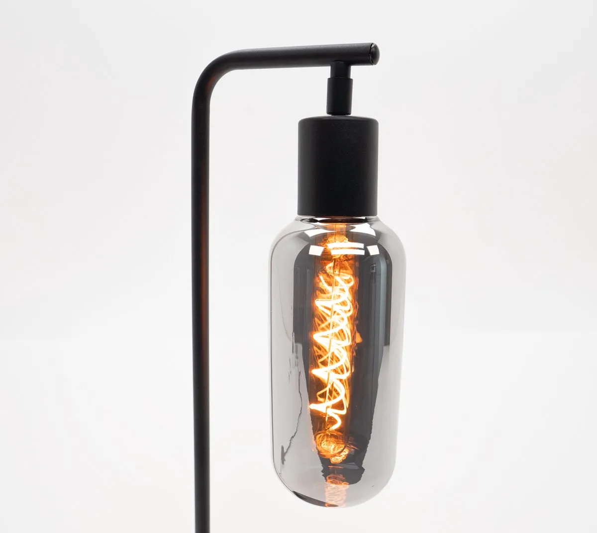 Eglo Majone Tafellamp E27 - 50,5 cm - Zwart/Grijs Smoke Glas