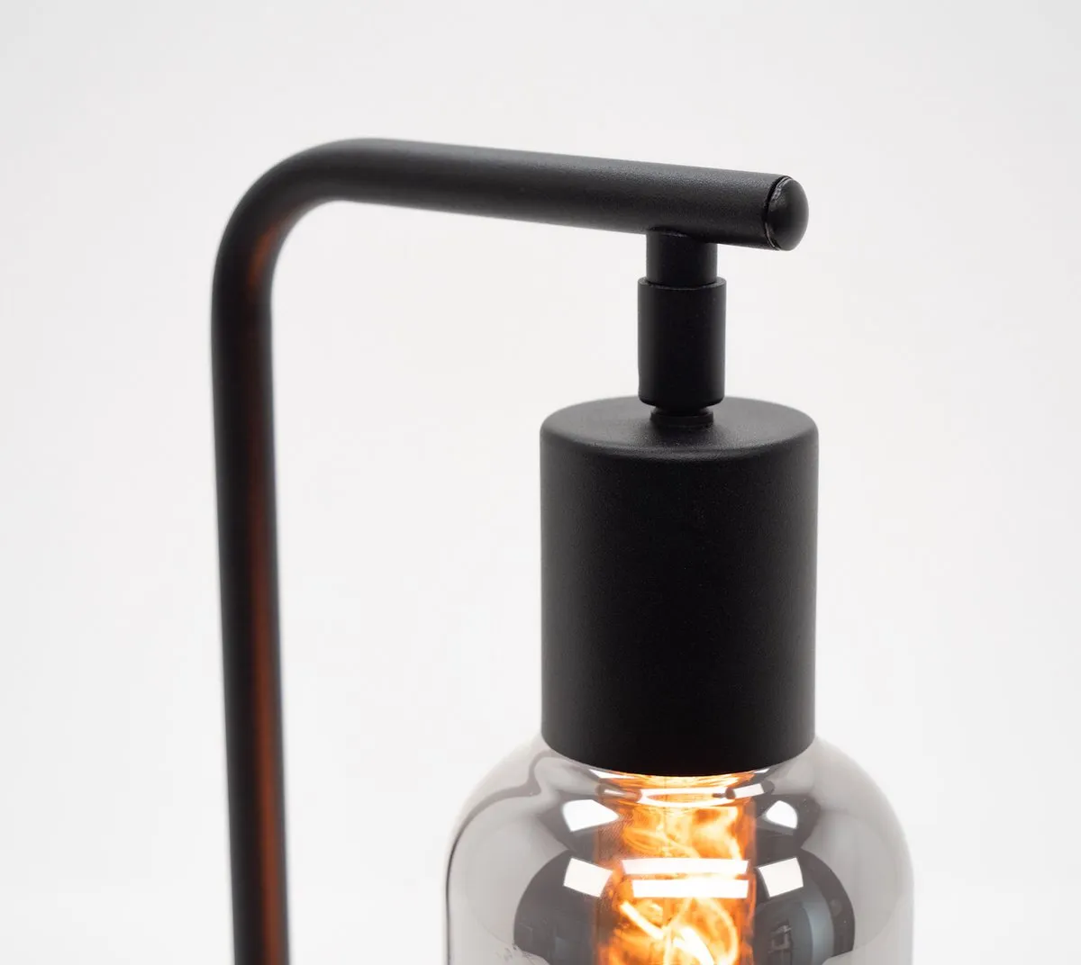 Eglo Majone Tafellamp E27 - 50,5 cm - Zwart/Grijs Smoke Glas