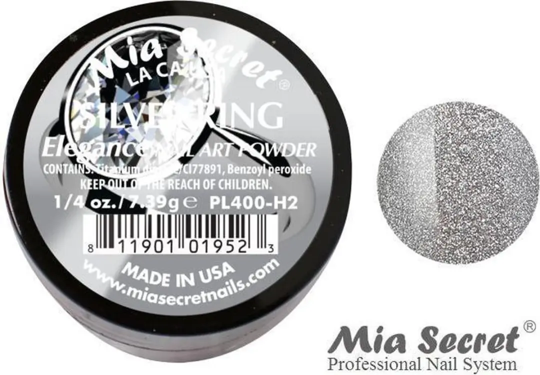 Mia Secret Elegance Acrylpoeder Silver Ring