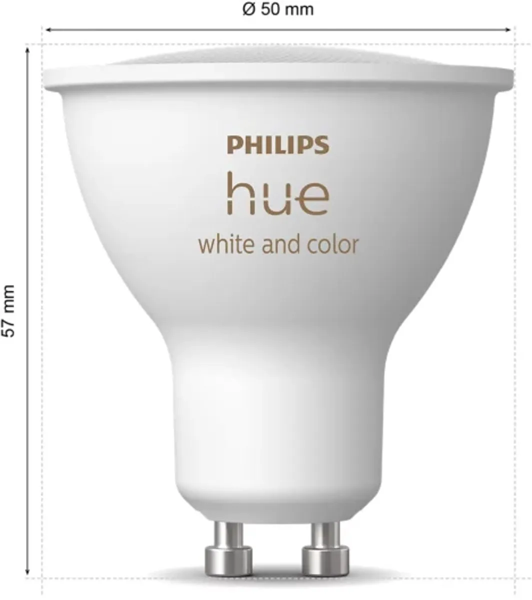 Philips Hue Starterkit Bridge Pro - 3x GU10 RGBW 400lm - Dimmer