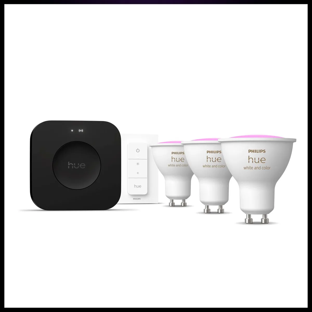 Philips Hue Starterkit Bridge Pro - 3x GU10 RGBW 400lm - Dimmer - afbeelding 6 van 6
