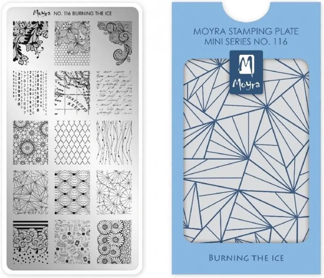 Moyra Mini Stamping Plate M116 Burning The Ice