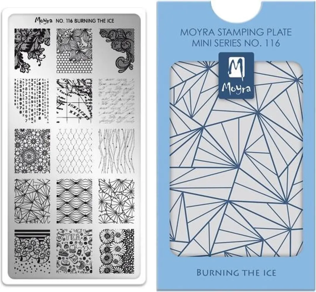 Moyra Mini Stamping Plate M116 Burning The Ice