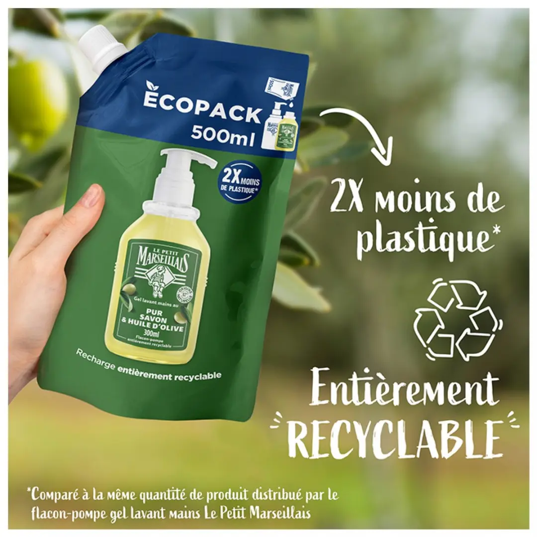Le Petit Marseillais Handzeep Eco-Vulling 500ml - Pure Zeep & Olijfolie