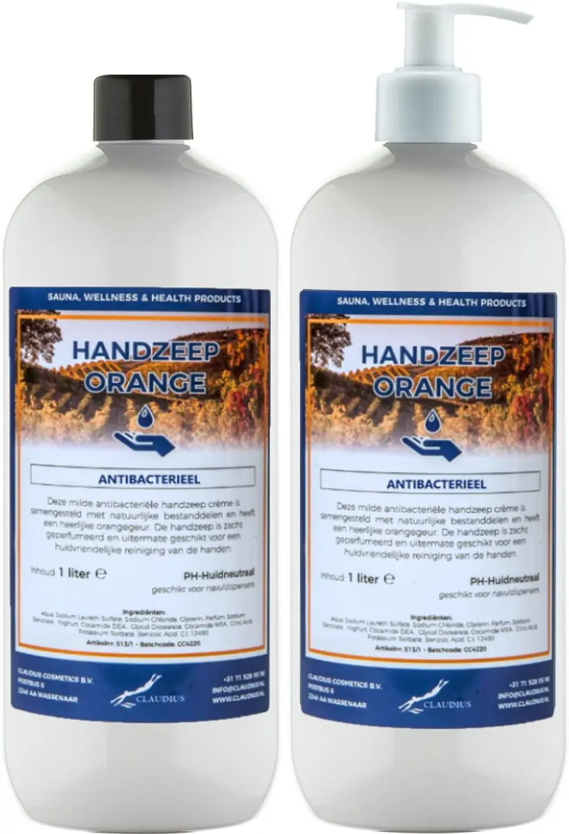 Splashbox Cosmetics Handzeep Orange 2 Liter - Set van 2