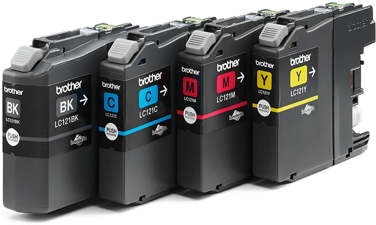 Brother LC-121 Inktcartridge - 1200ml - Zwart/Geel/Magenta/Cyaan