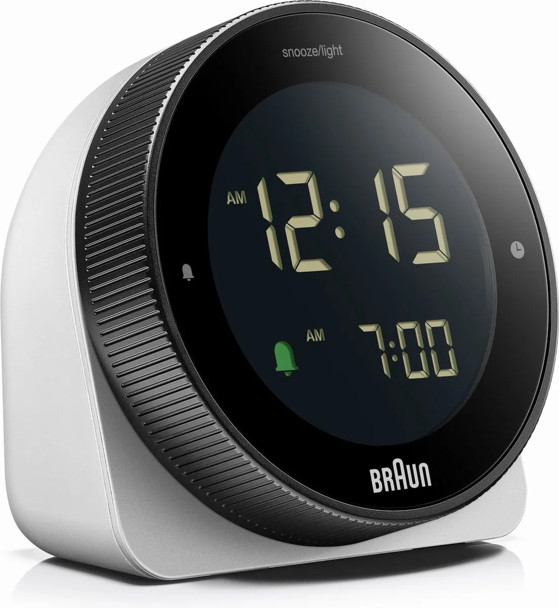 Braun BC24W Digitaal Halfrond Wekker - 12/24u - Wit/Zwart - afbeelding 6 van 6