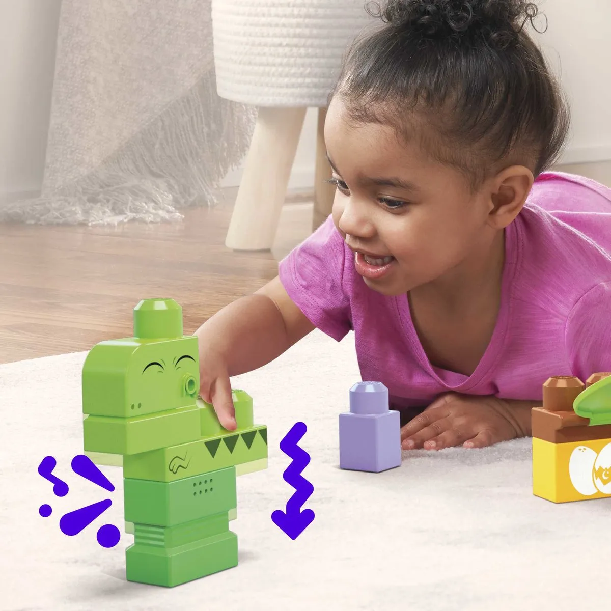 Mega Bloks Piep en Knars Dino's - 24 Stukken Multicolor