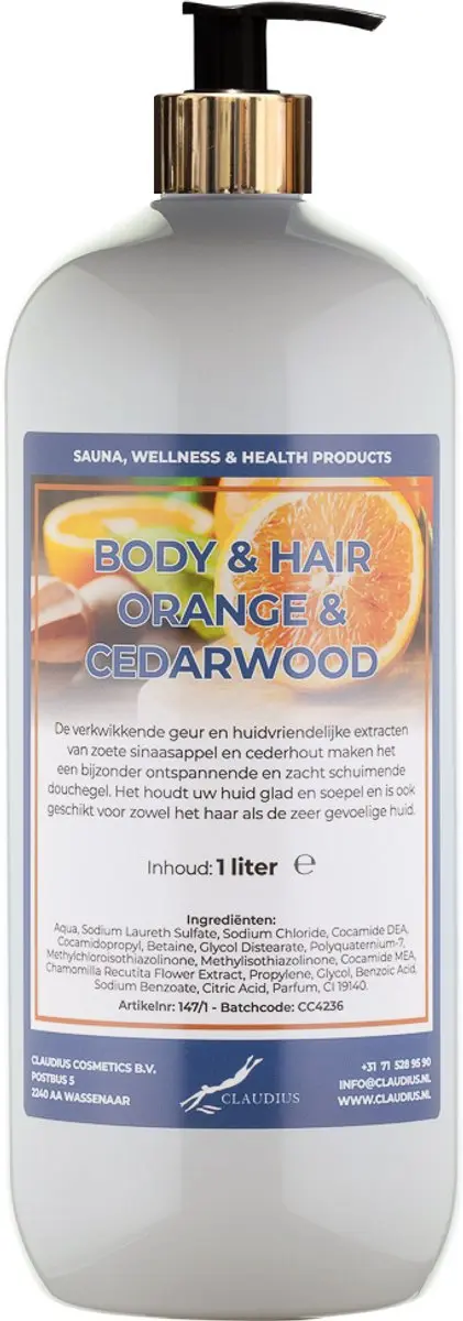 Splashbox Cosmetics Sweet Orange & Cedarwood Body & Hair Wash 1L