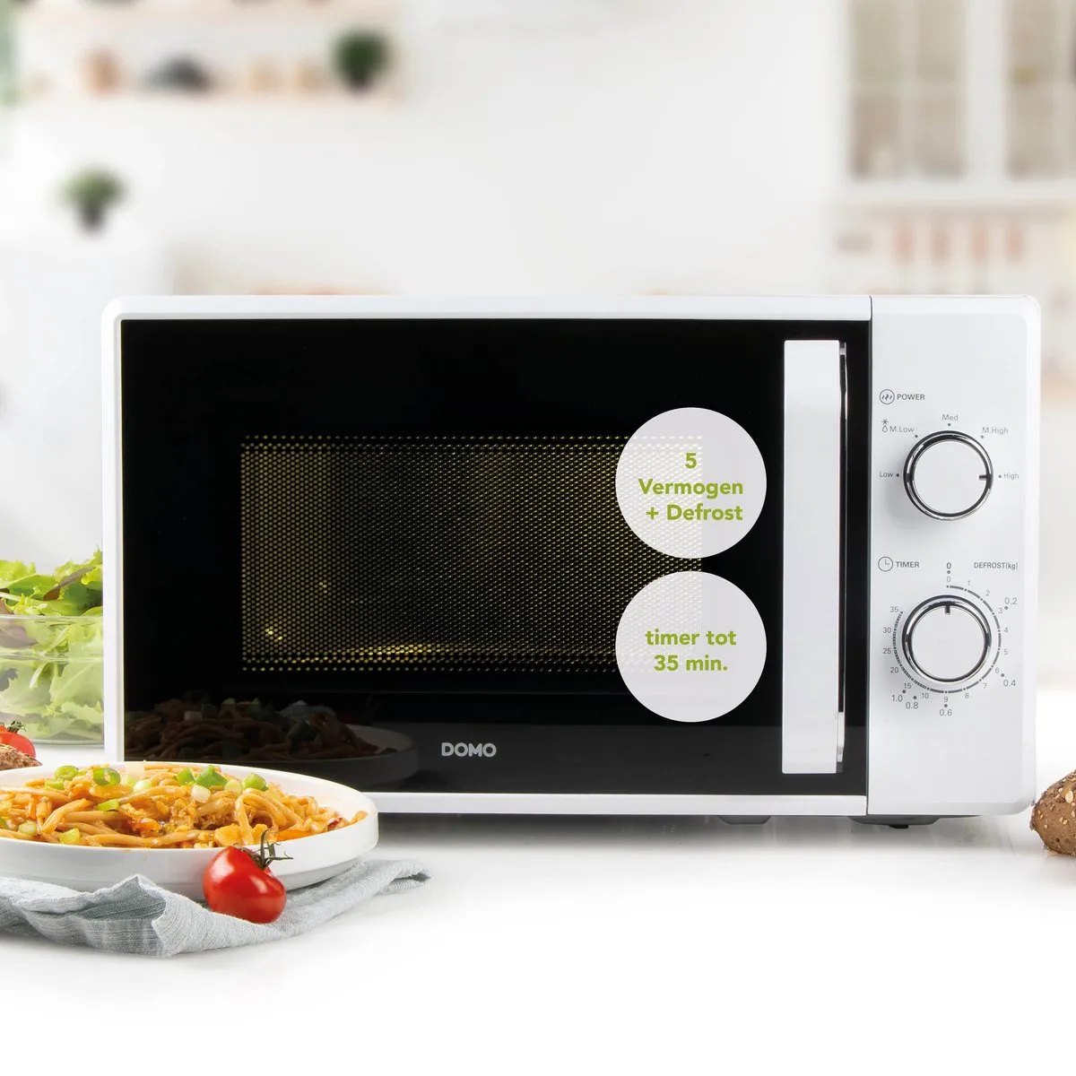 Domo DO3120 Microgolfoven 20L 800W - Wit - afbeelding 6 van 6