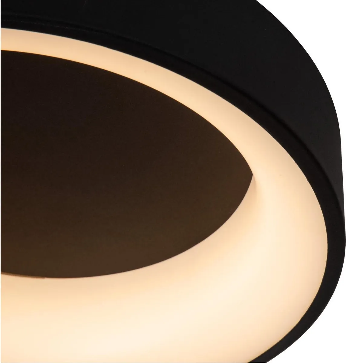 Lucide Mirage Plafondlamp Ø38cm - LED 22W 2700K - Zwart