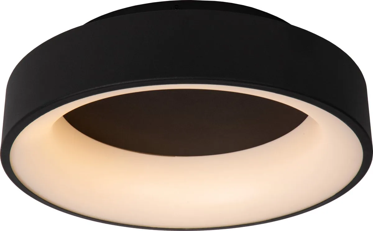 Lucide Mirage Plafondlamp Ø38cm - LED 22W 2700K - Zwart
