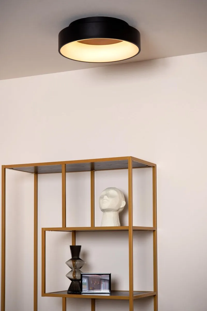 Lucide Mirage Plafondlamp Ø38cm - LED 22W 2700K - Zwart