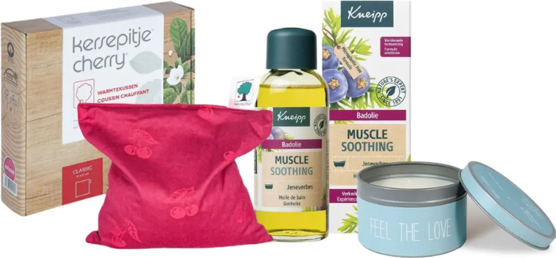 Kneipp Cadeauset Badolie Kaars Warmtekussen