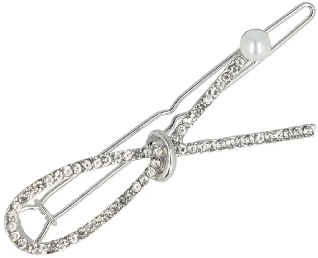 Haarsoires Haarspeld 5cm - Strass Zilver