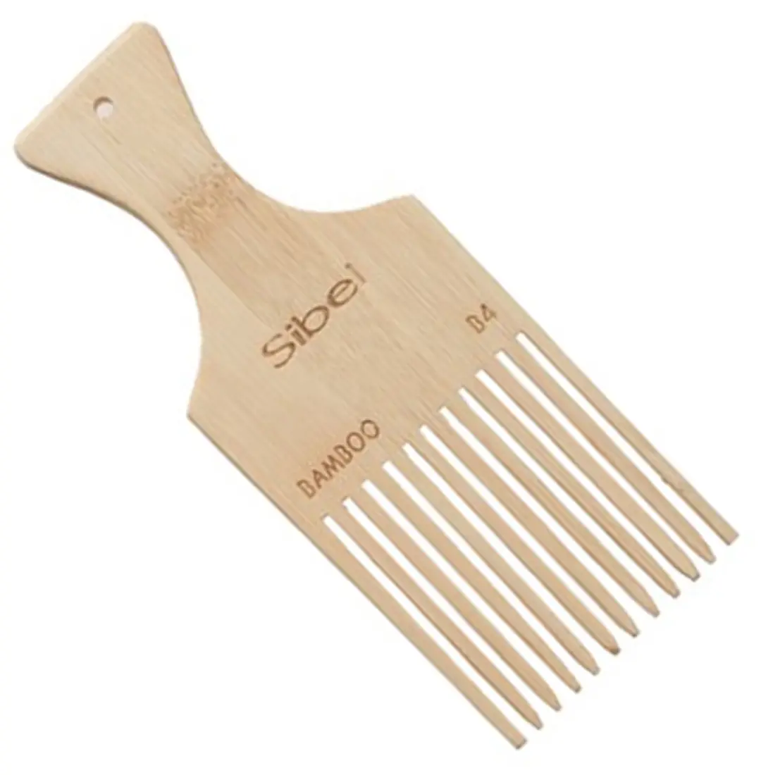 Sibel Bamboo B4 Antistatische Houten Afrokam