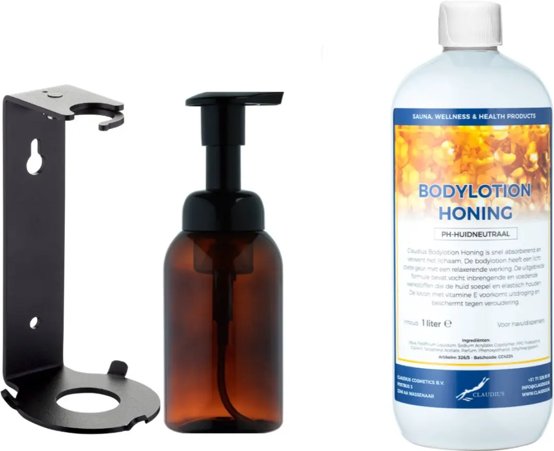 Splashbox Cosmetics Zeepdispenser 300ml + Honing Bodylotion 1L