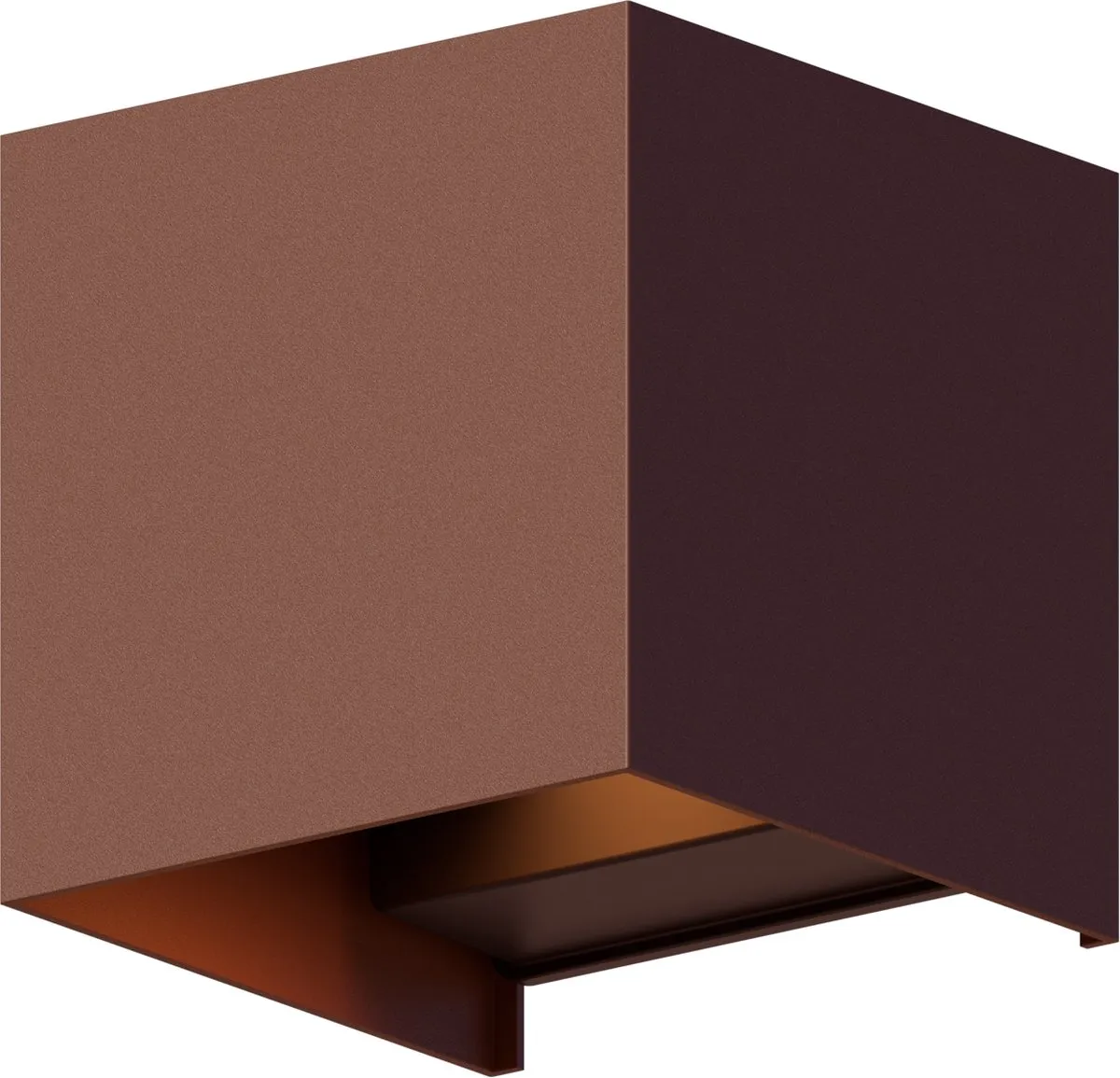 Calex LED Wandlamp Bari Kubus 7W - Roest - 2 Stuks