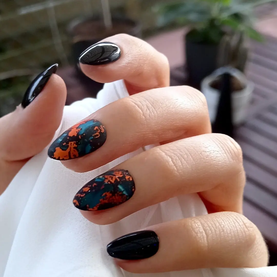 SD Press on Nails B-154 Plaknagels XS Stiletto - Zwart - 20 Stuks