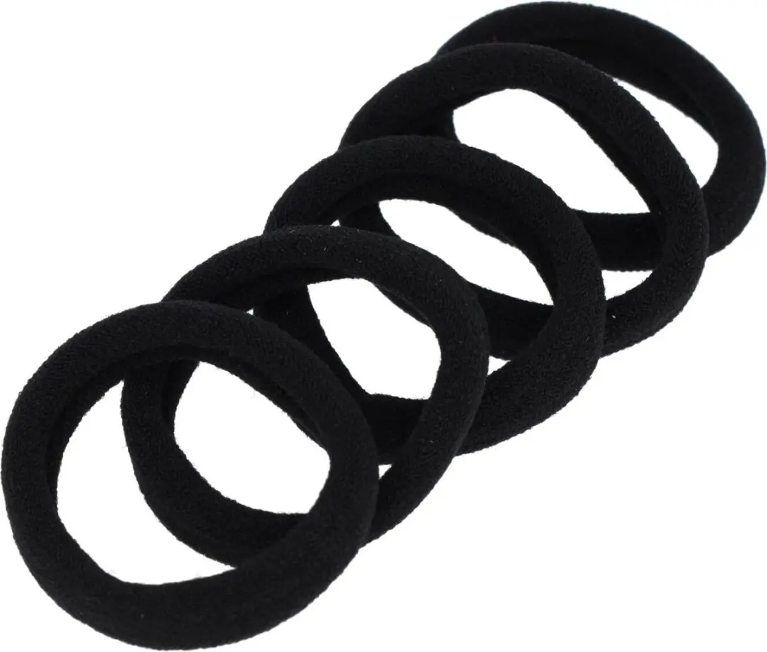 Haarsoires Haarelastieken Basic 4cm - Zwart - 5 Stuks