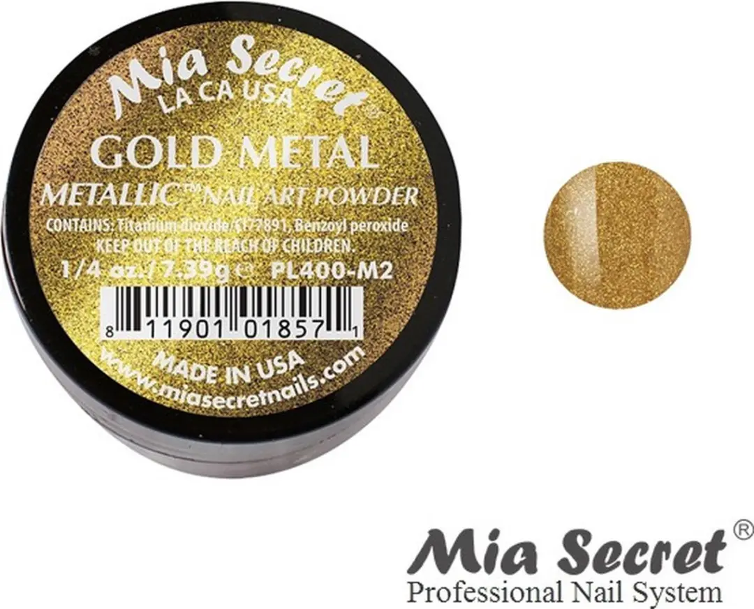Mia Secret Metallic Acrylpoeder Gold Metal - 7.5ml