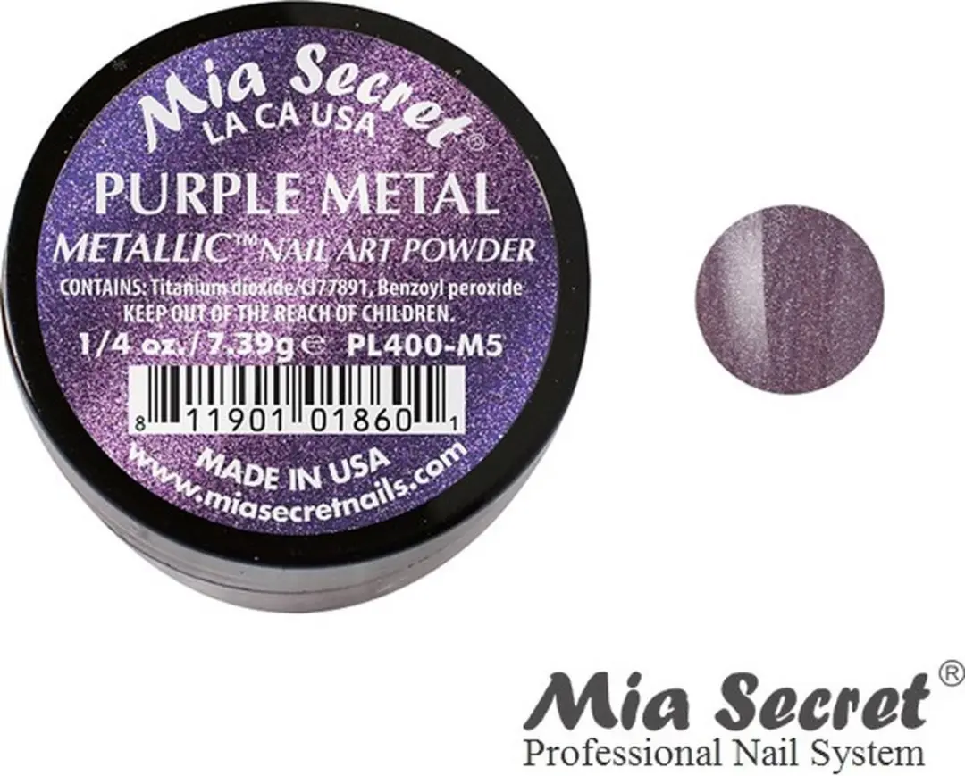 Mia Secret Metallic Acrylpoeder Purple Metal