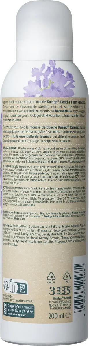 Kneipp Douche Schuim Lavendel 200ml