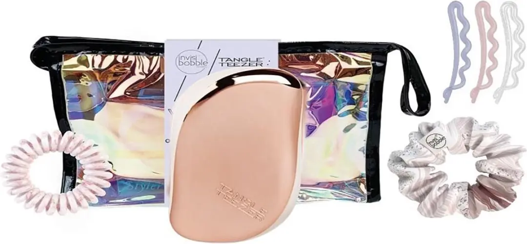 Tangle Teezer Gset Marblelous - Roze/Zilver
