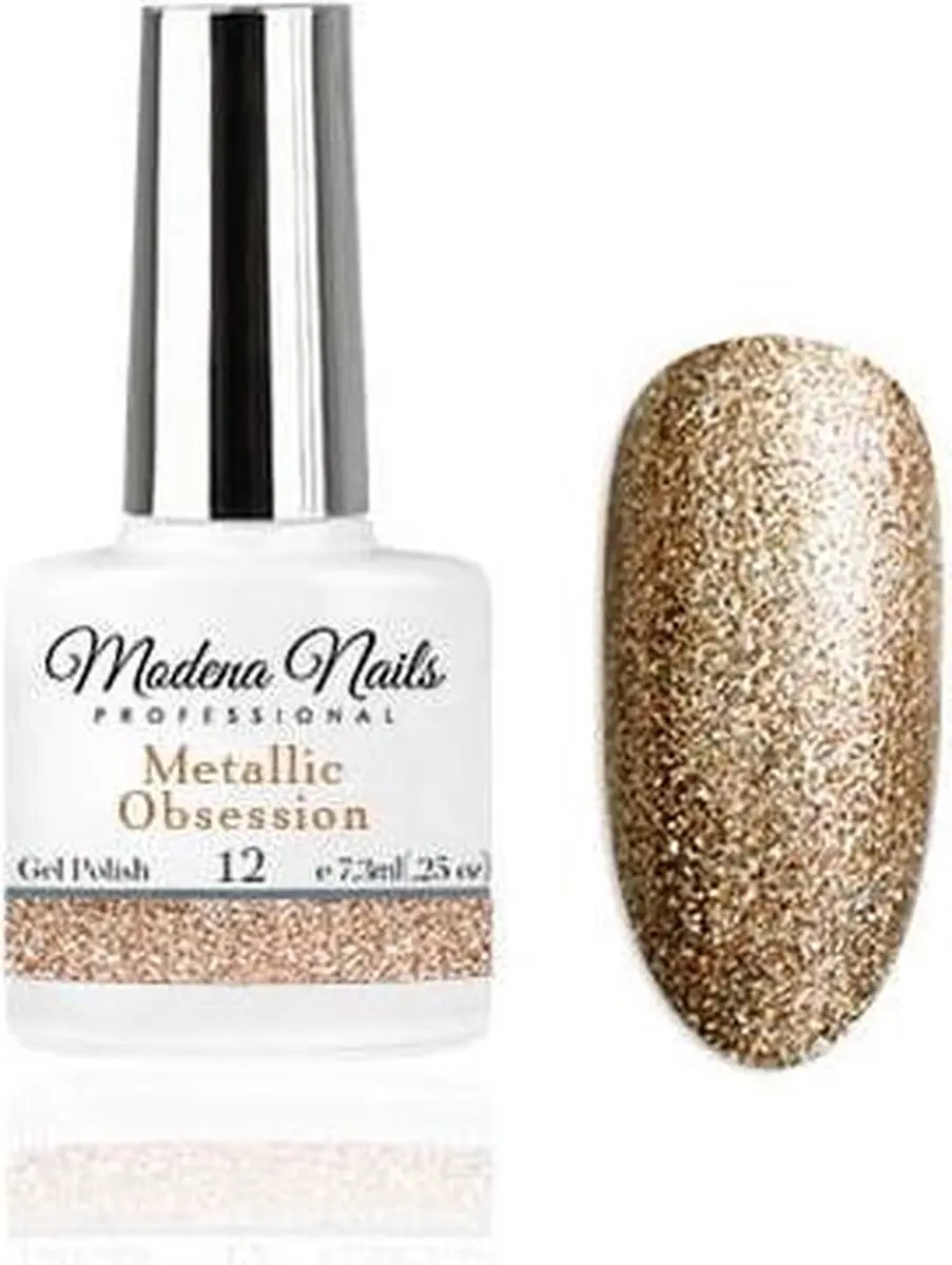 Modena Nails Gellak Metallic Obsession Goud - 7,3ml