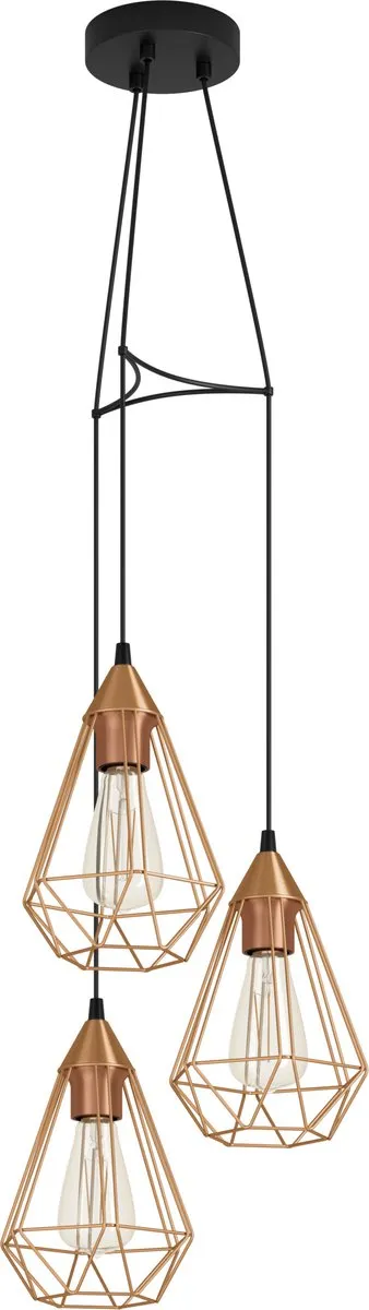 Eglo Tarbes Hanglamp E27 - Ø31cm - Zwart/Koper