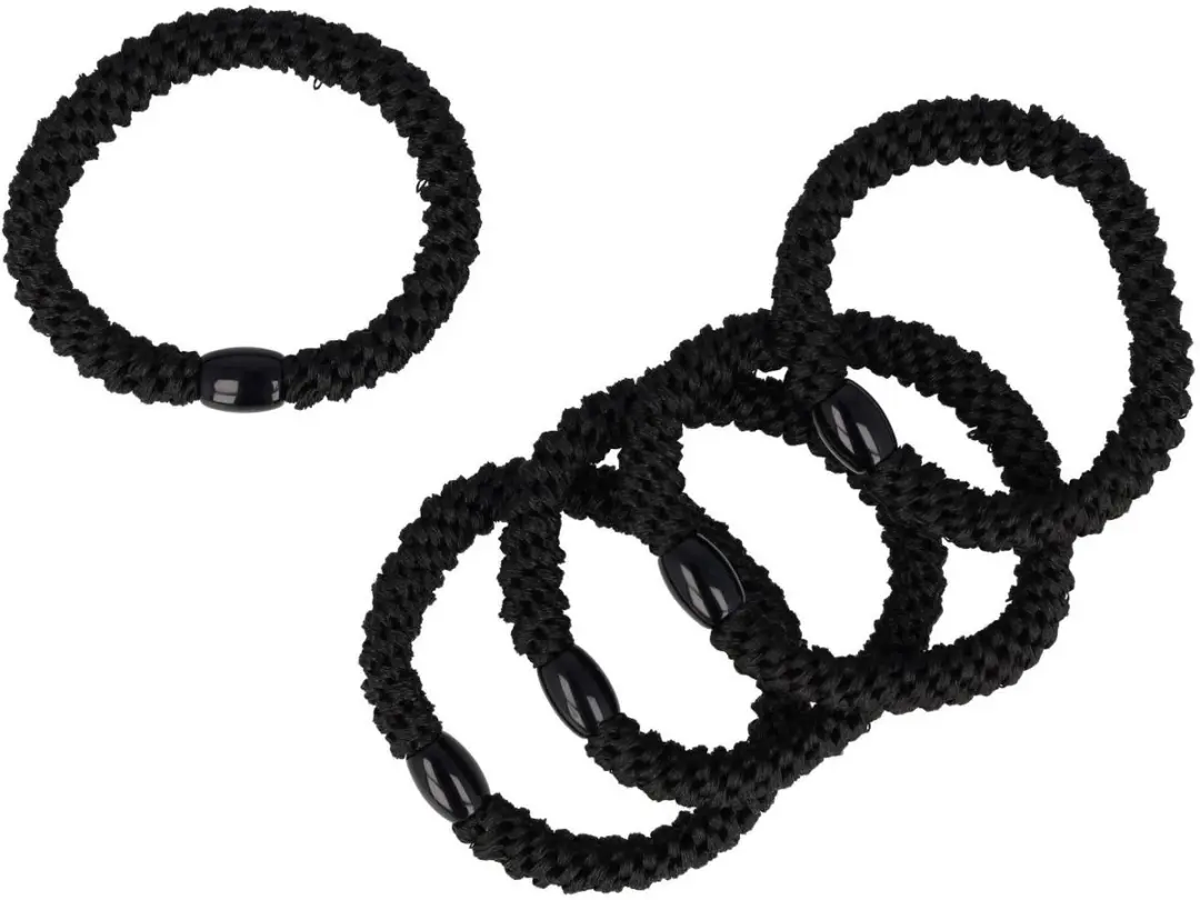 Haarsoires Haarelastieken Basic - Zwart - 5 Stuks
