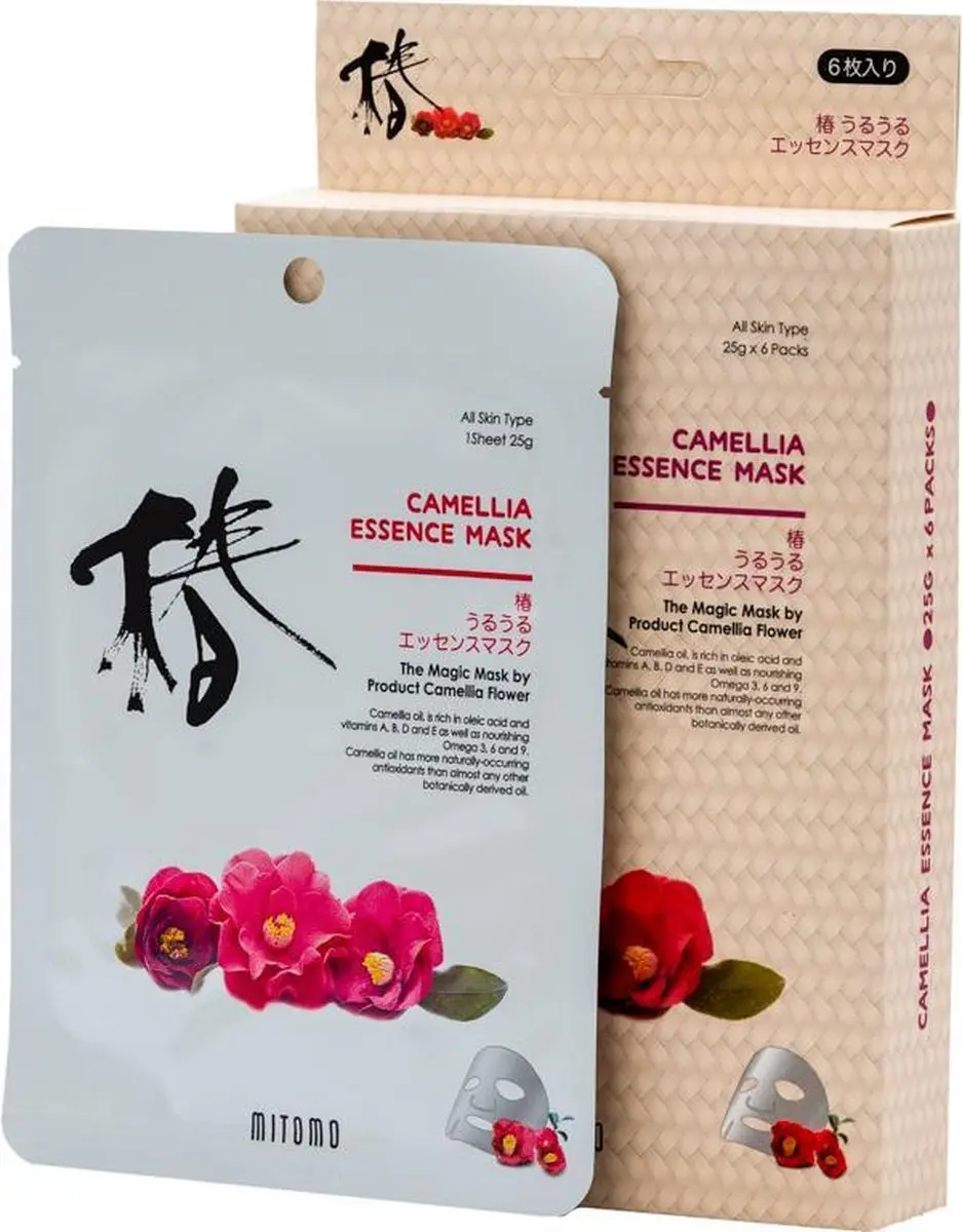Mitomo Camellia Oil Gezichtsmasker 6 Stuks