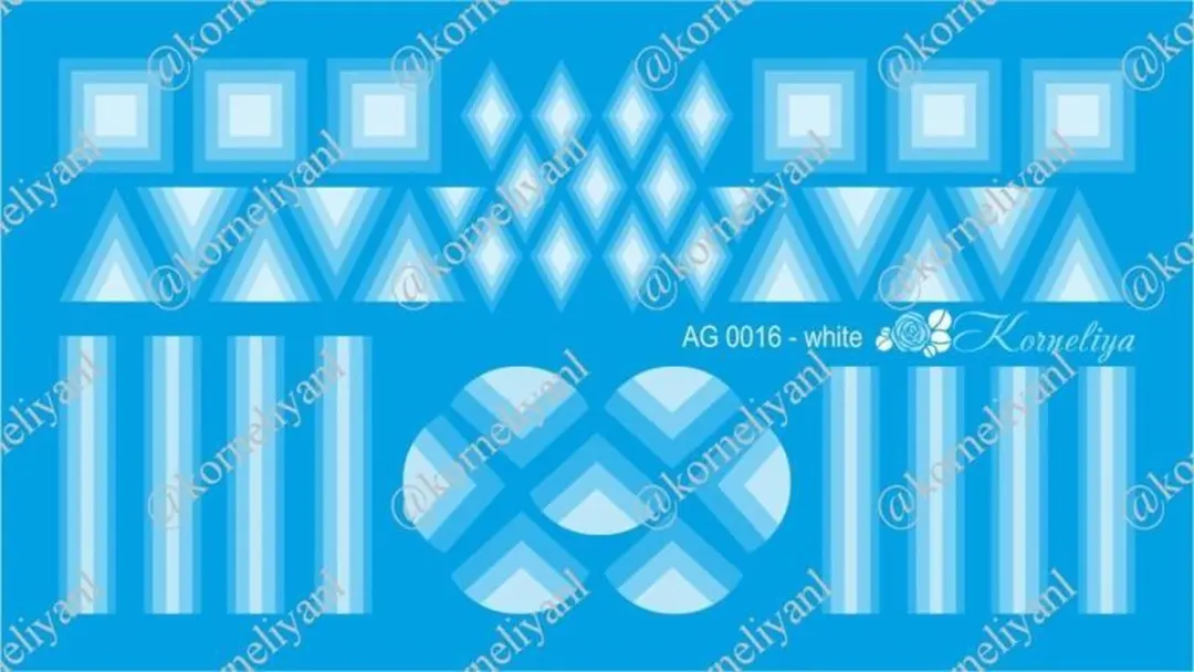 Korneliya Airbrush Waterdecal AG 0016 - Wit