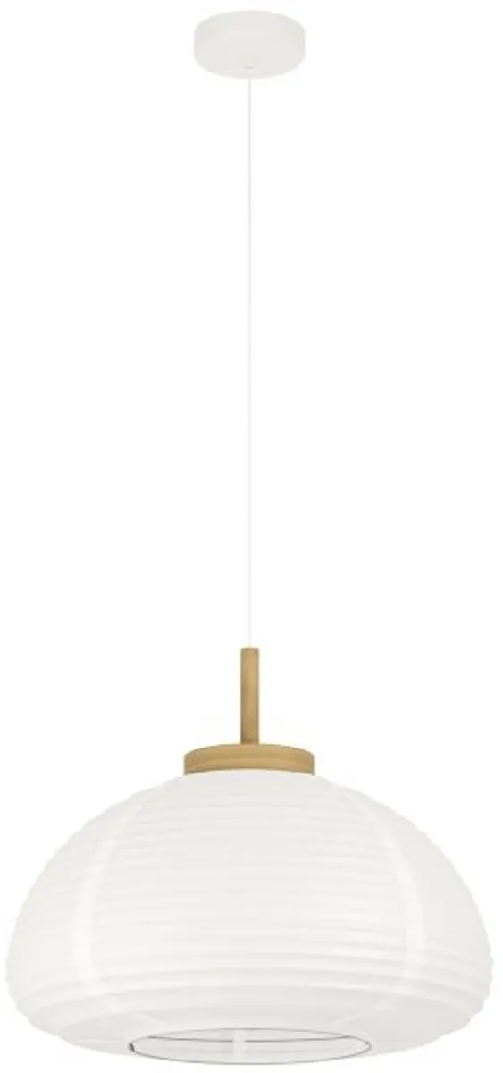 Eglo Summerhill Hanglamp E27 - 3 Lichtpunten - Ø55cm - Wit/Bruin