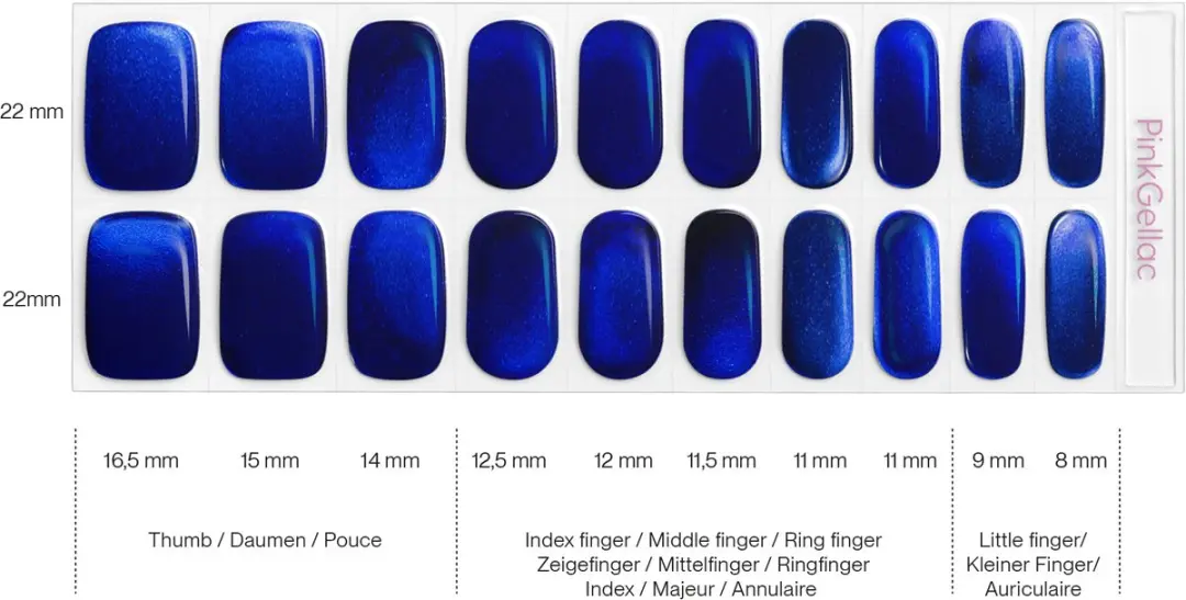 Pink Gellac UV Nagelstickers Royal Chrome - 20 Stuks