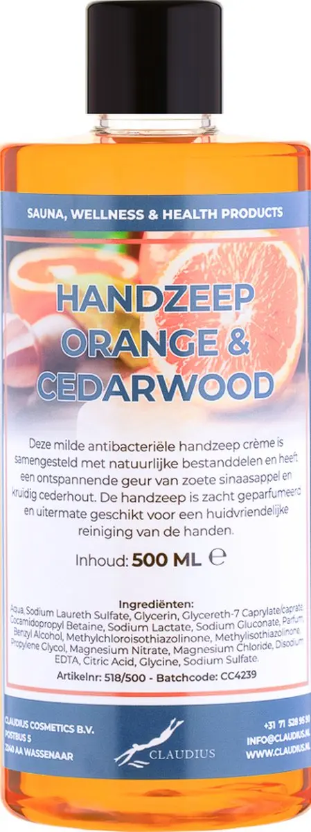 Splashbox Cosmetics Handzeep Sweet Orange & Cedarwood 500ml
