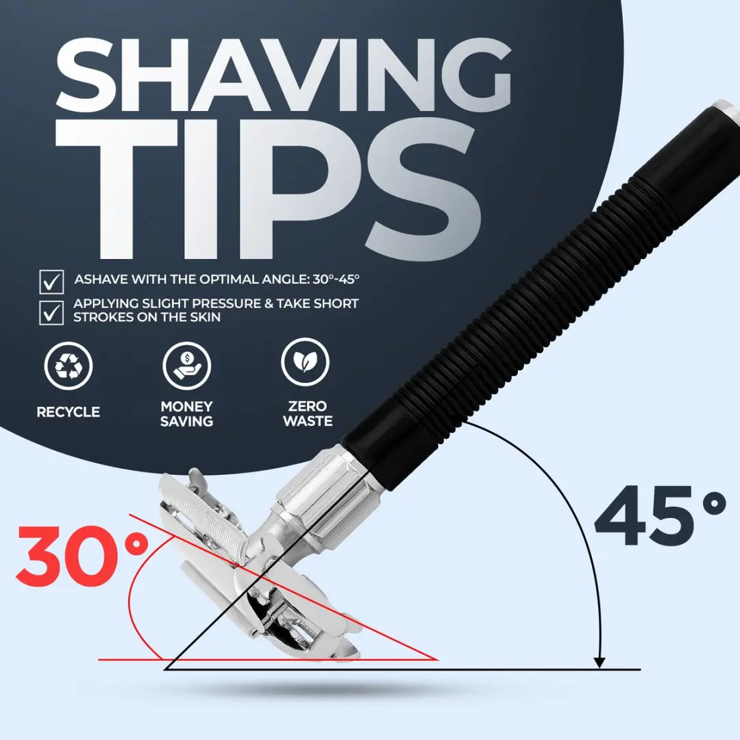 Haryali London Butterfly Opening Safety Razor - Zwart