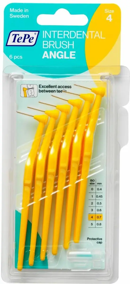 TePe Angle Interdentale Ragers 0,7mm Geel - 60 Stuks - afbeelding 6 van 6