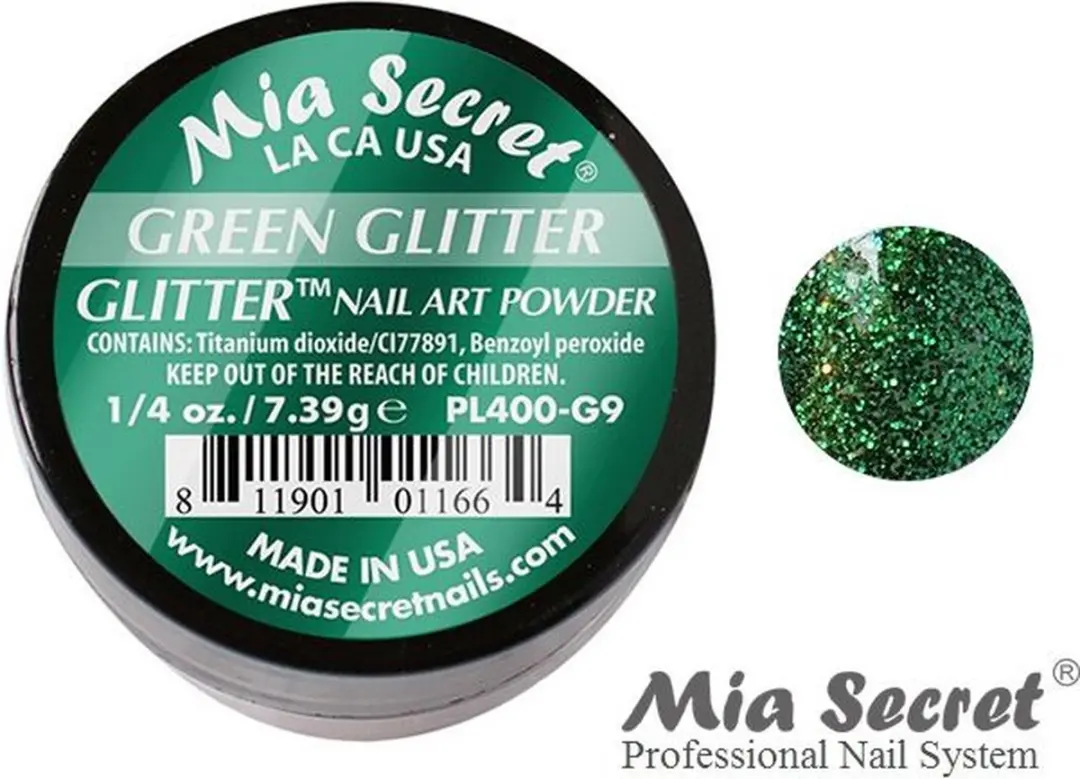 Mia Secret Glitter Acrylpoeder Groen 7.5ml