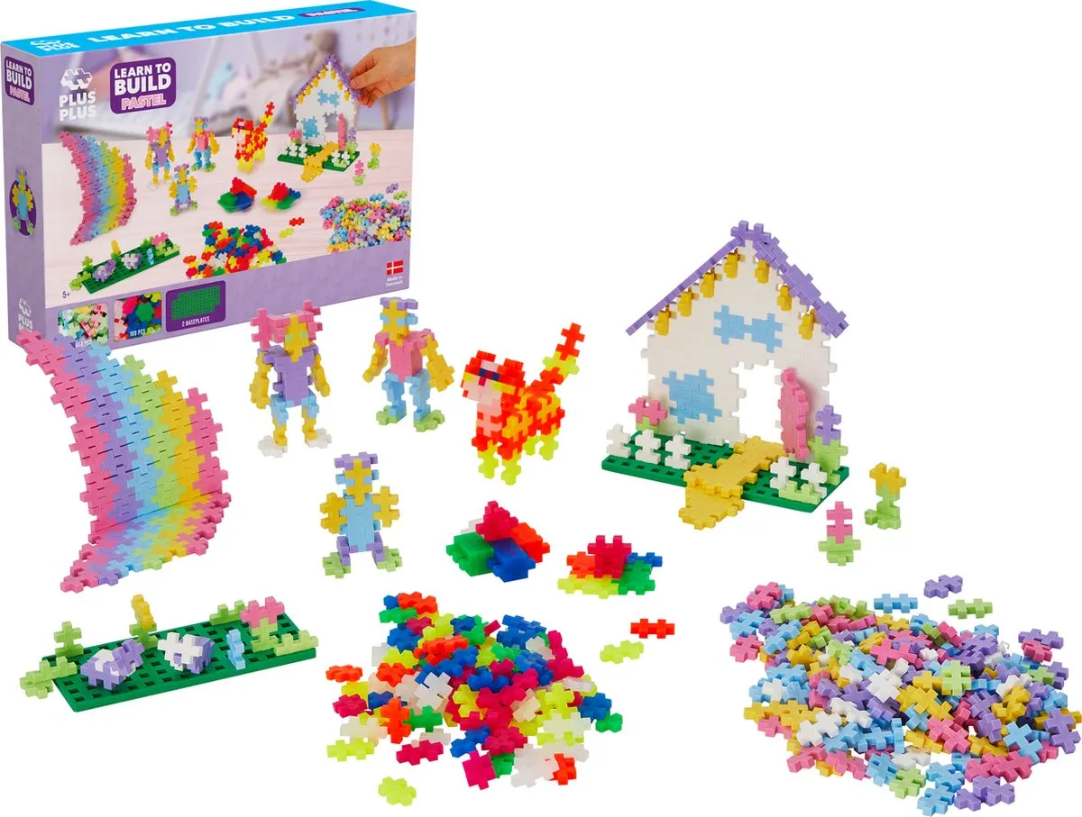 Plus-Plus Learn to Build Pastel 600-delig Bouwset