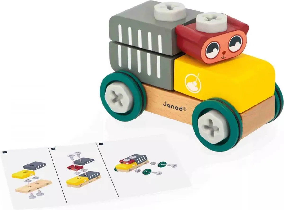 Janod Brico'Kids Beer Bouwpakket - 25 Stuks - Inclusief Schroevendraaier
