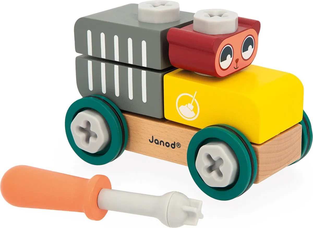 Janod Brico'Kids Beer Bouwpakket - 25 Stuks - Inclusief Schroevendraaier - afbeelding 6 van 6
