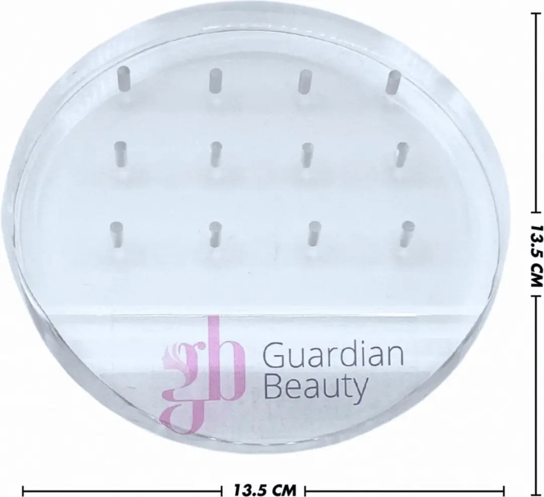 Guardian Beauty Nagel Vijlbitsenhouder - Ronde Transparant - 12 Gaten