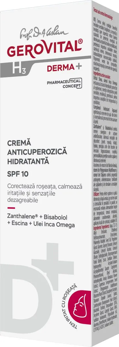 Gerovital H3 Derma+ Anti-Couperosecrème SPF 10 - 50ml