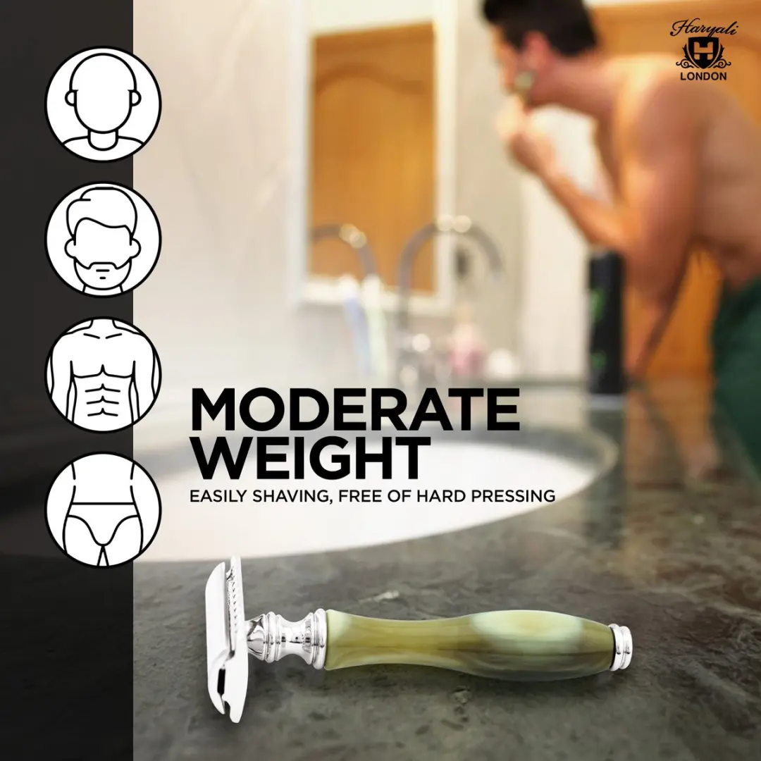 Haryali London Double Edge Safety Razor - 5 Stuks - Groen