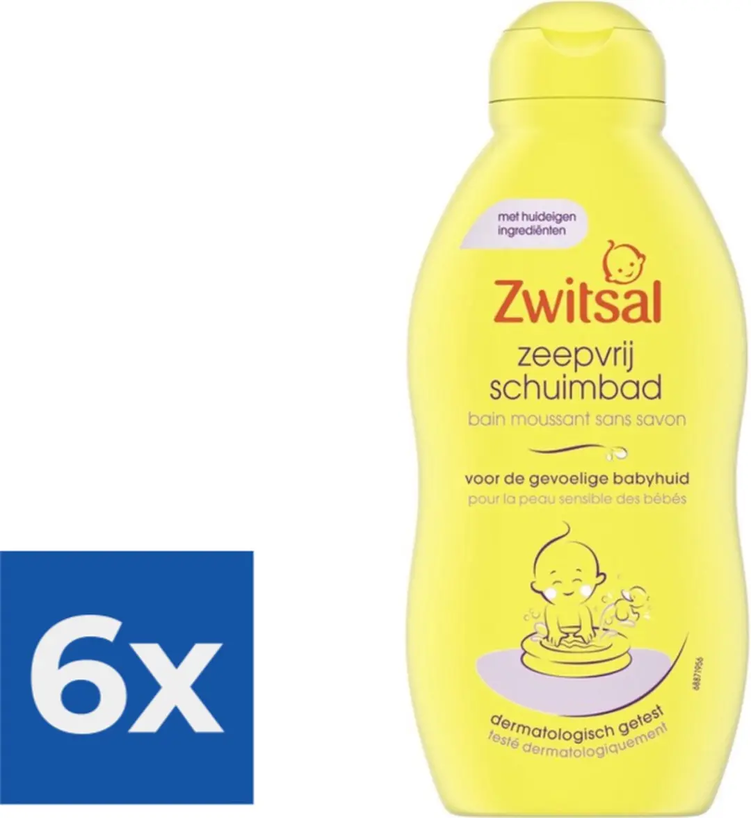 Zwitsal Schuimbad Zeepvrij - 6x400ml